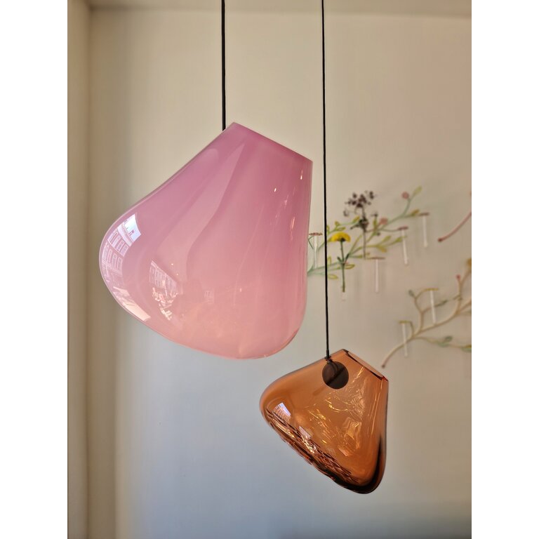 studio Thier & van Daalen Grid Lamp opal pink & peach showroommodel set van 2 stuks