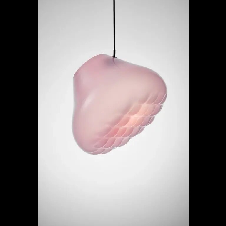 studio Thier & van Daalen Grid Lamp opal pink & peach showroommodel set van 2 stuks