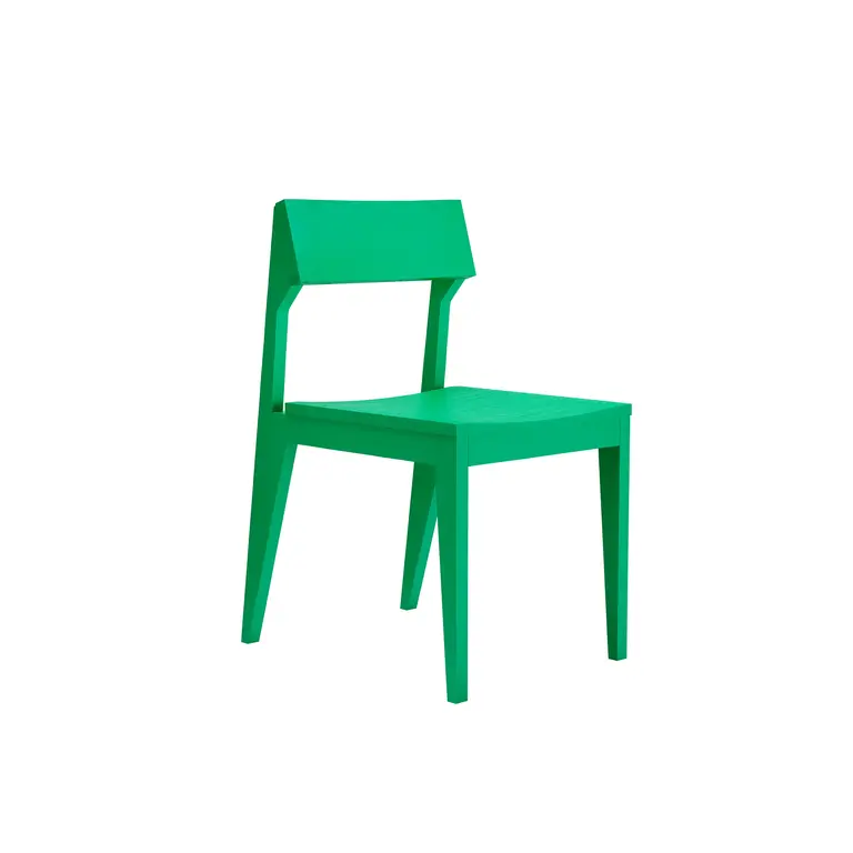 Objekte Unserer Tage Schulz Chair Fluorine lacquered ash emerald showroommodel