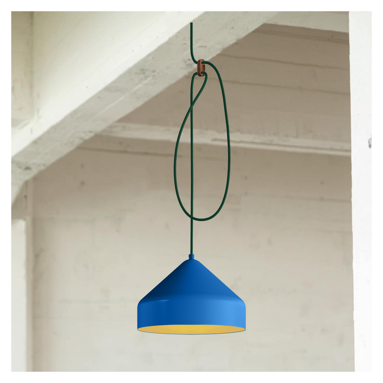 Vij5 Lloop Lamp brass  / blue - green wire showroommodel SALE