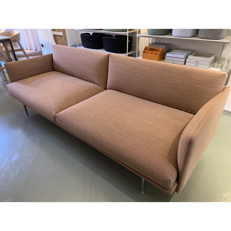 Muuto Outline 3 seater  Steelcut Quartet 554 alu base showroom model