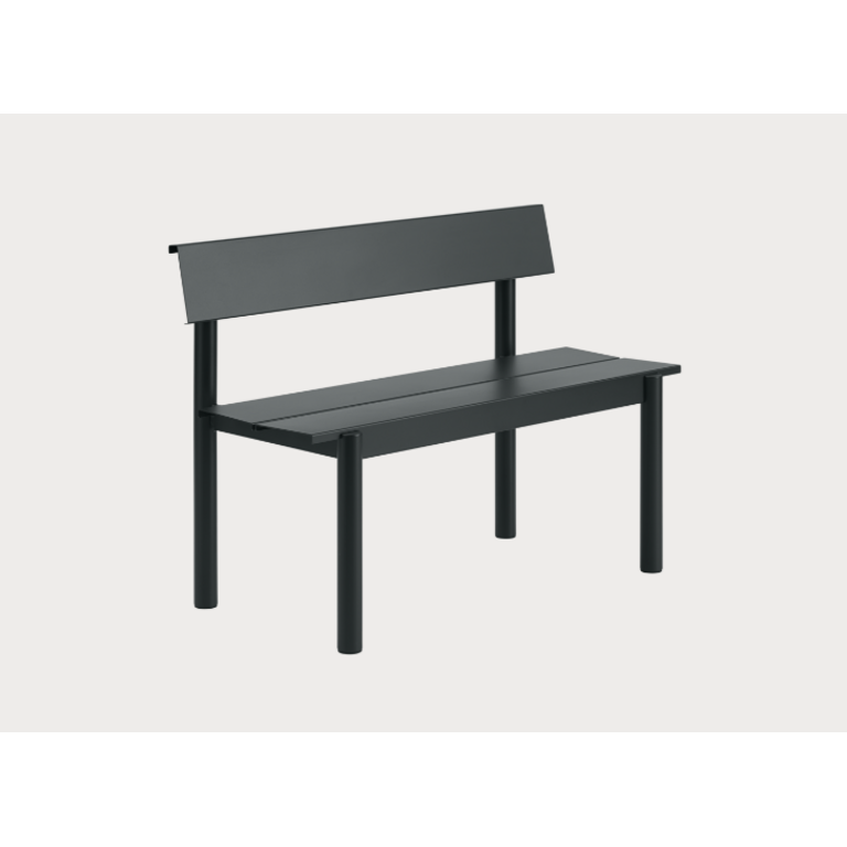 Muuto Linear Steel Bench w. Backrest 110 x 34 cm
