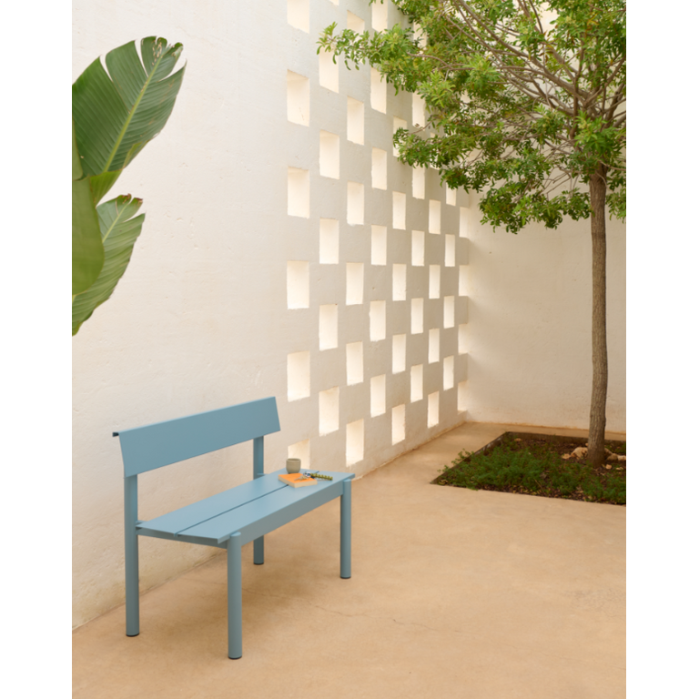 Muuto Linear Steel Bench w. Backrest 110 x 34 cm