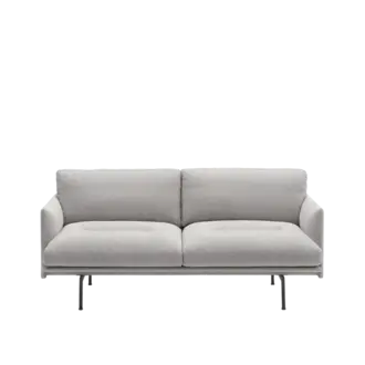 Muuto Outline Soft Sofa 2-seater/ black base