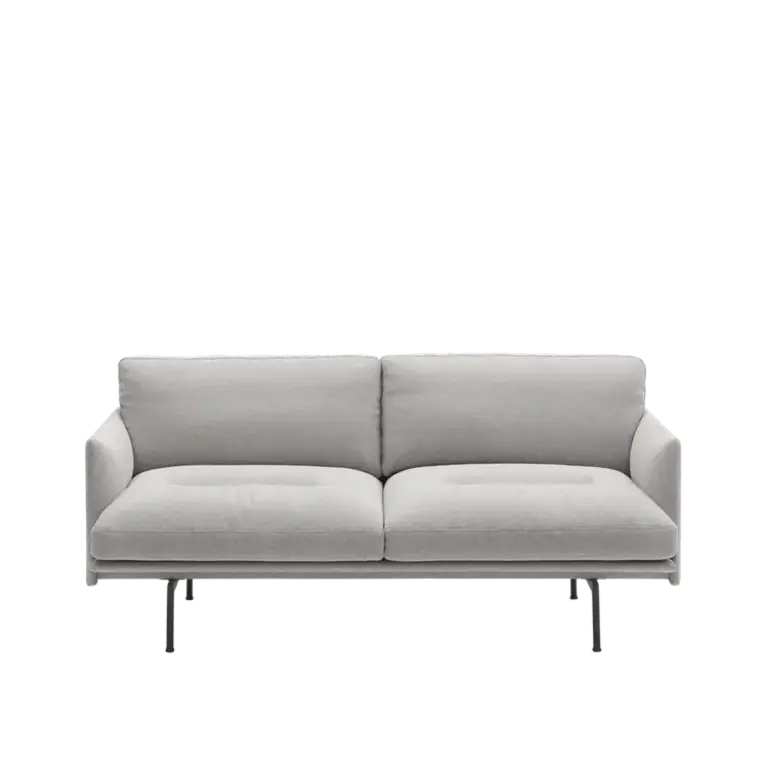 Muuto Outline Soft Sofa 2-seater/ black base
