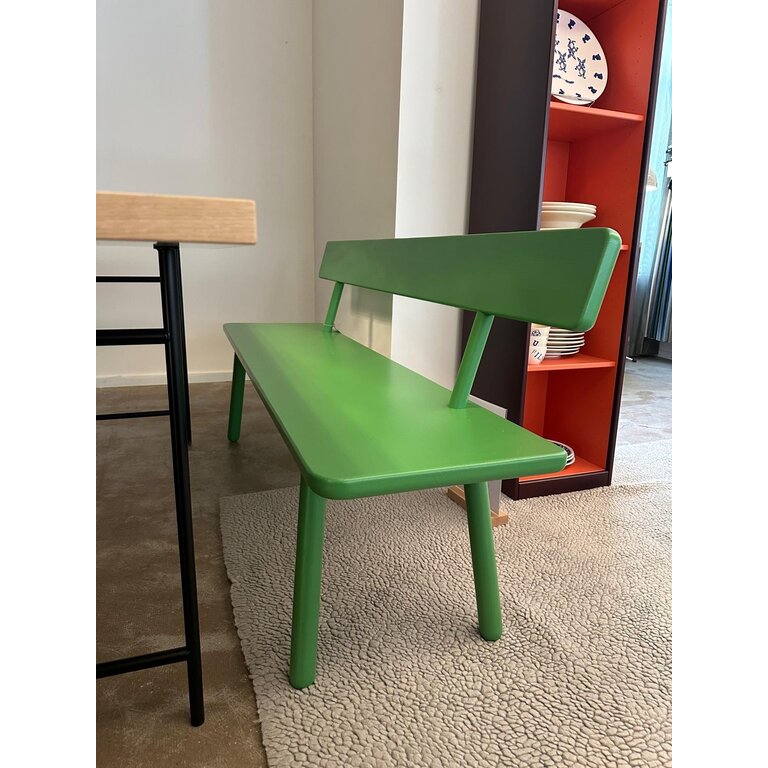 Another Country Bench Back One Oak 160 cm May Green showroom model