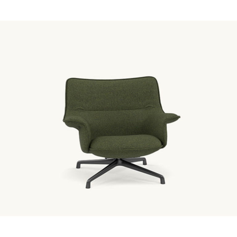 Muuto Doze Lounge Chair Low Back Beck 030 (green) antricite black base showroom model
