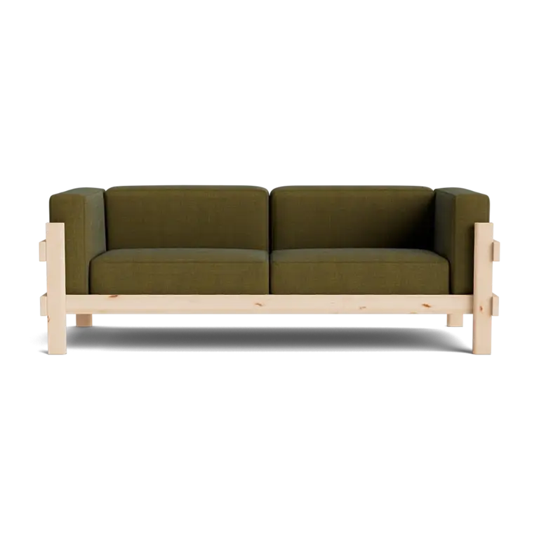 Normann Copenhagen Kube Sofa 3-Seater Pine  showroom model Synergie LDS 48 interfuse