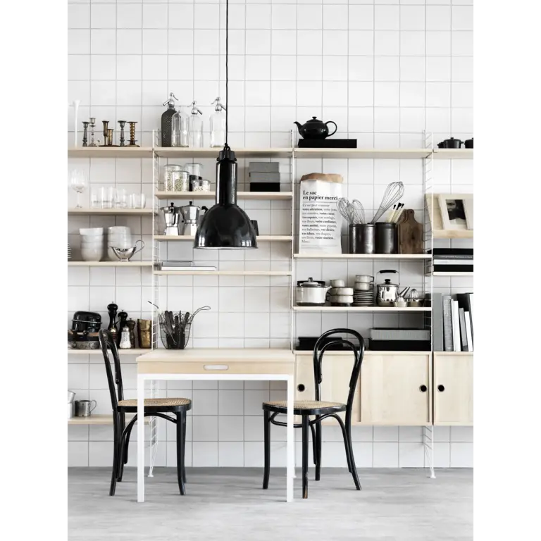 String Furniture Shelf w78 x d20 cm 3-pack ash
