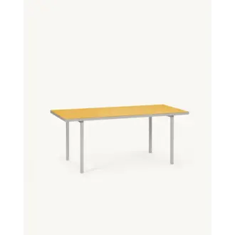 Muller van Severen Alu Dining Table medium yellow showroommodel 180 x 95 cm Muller van Severen Alu Dining Table medium yellow showroommodel 180 x 95 cm