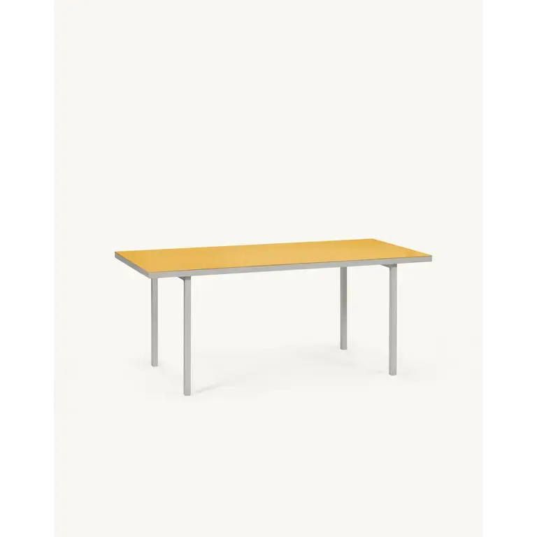 Muller van Severen Alu Dining Table medium yellow showroommodel 180 x 95 cm