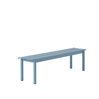 Muuto Linear Steel Bench without backrest 170 cm pale blue showroommodel Muuto Linear Steel Bench without backrest 170 cm pale blue showroommodel