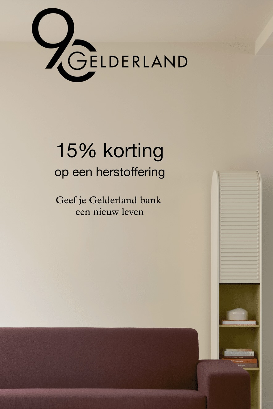 15% korting op het herstofferen van je Gelderland sofa
