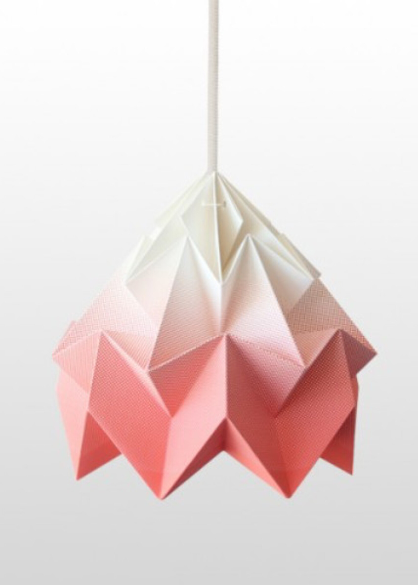 Moth gevouwen  papier origami lamp gradient koraal