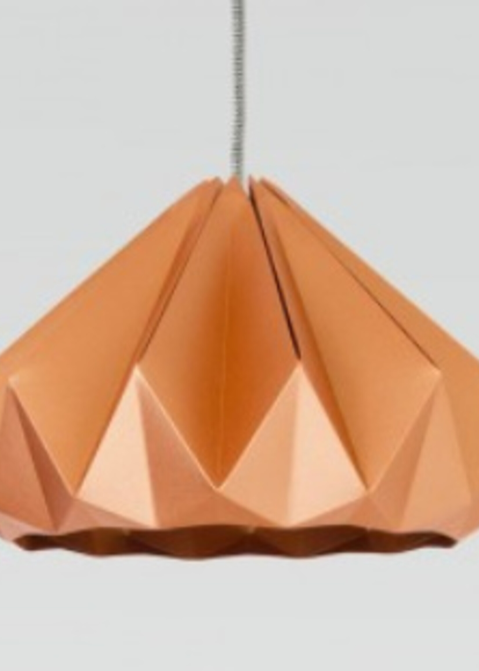 Chestnut gevouwen papier origami lamp koper