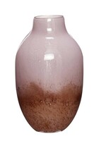 Hübsch Vaas, glas, paars/wit _ ø21xh37cm