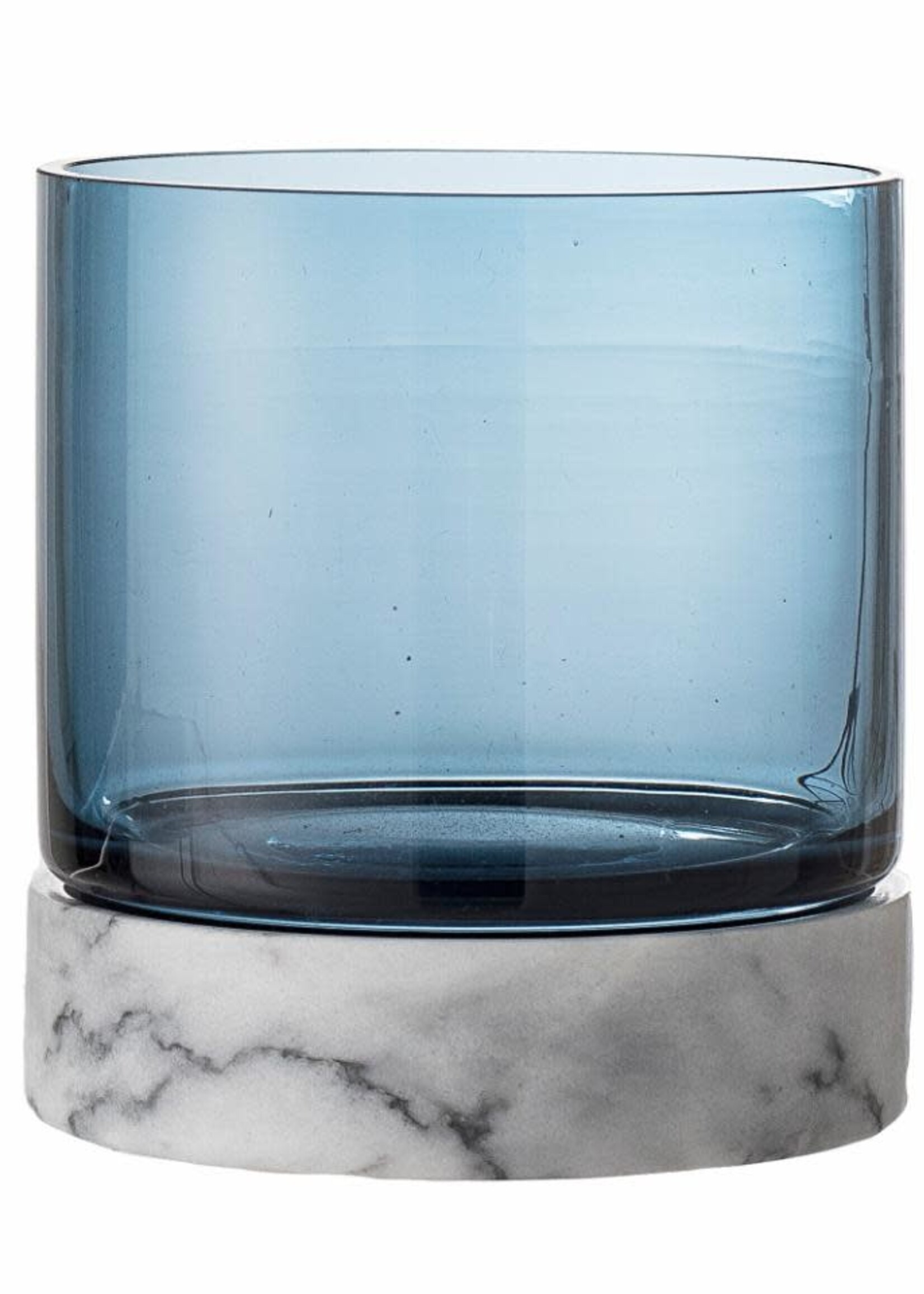 Bloomingville Tate Votive, blauw, glas,  Ø11xH12 cm