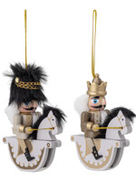 Bloomingville Alek Ornament, Goud, hout, set van 2