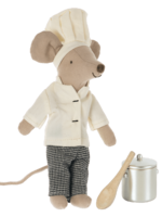 Maileg Chef mouse w. soup pot and spoon