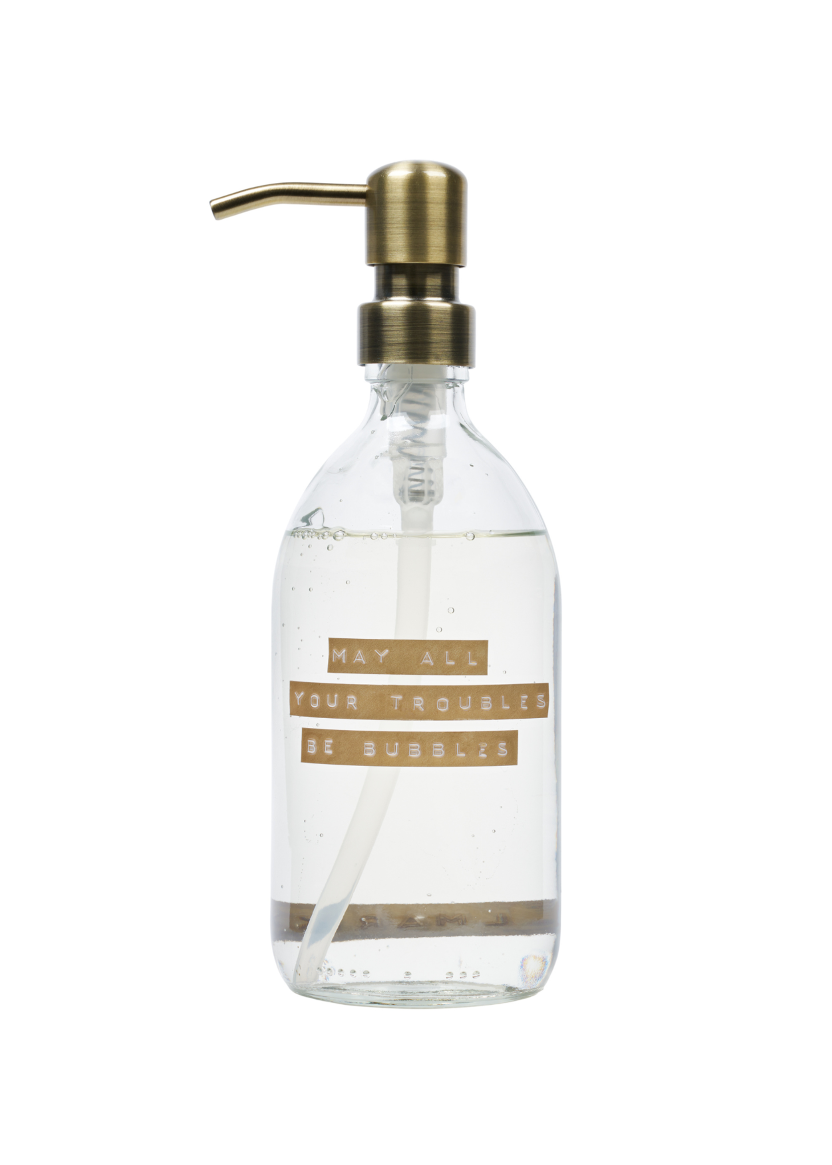 Wellmark Handzeep 500ml Brons 'MAY ALL YOUR TROUBLES BE BUBBLES'