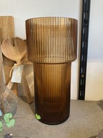 Hübsch Ripple Vase Amber Ø15 x h31 cm