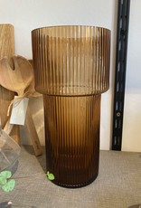 Hübsch Ripple Vase Amber Ø15 x h31 cm