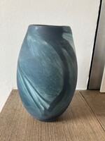 Hübsch Leaf Vase blue/white Ø17 x h27 cm