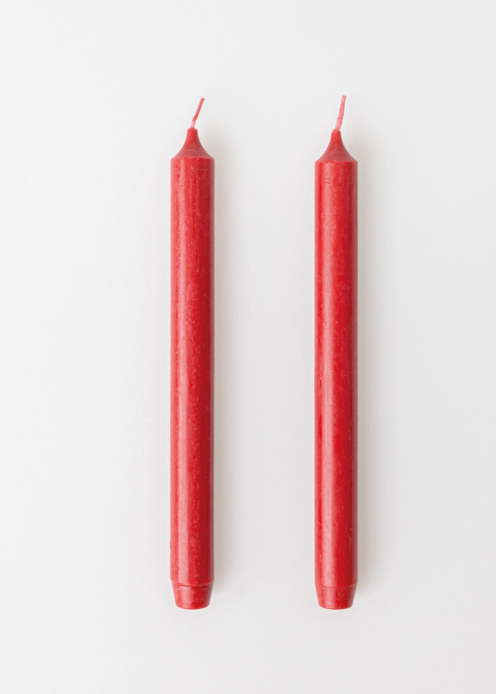 Räder Was kaarsen. Taper kaarsen "Rood - set van 2"
