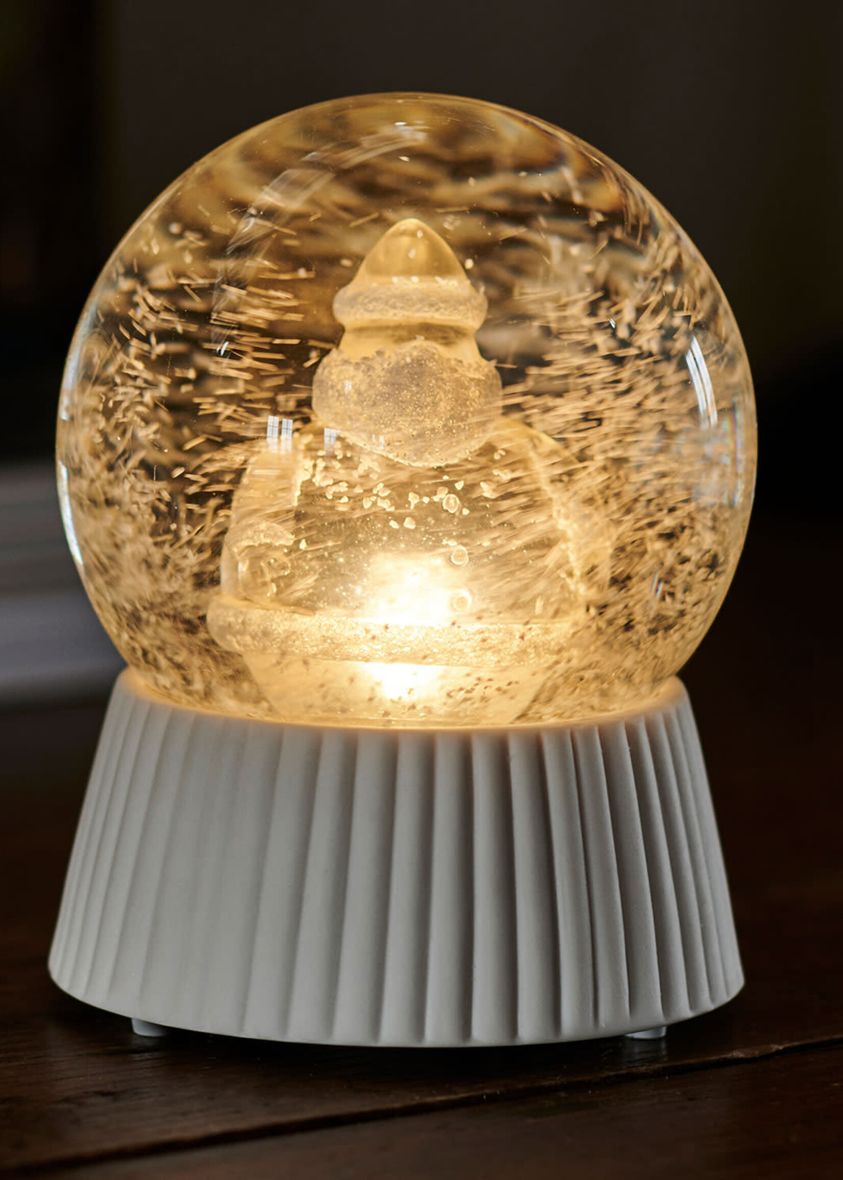 Sirius Santa Snowglobe - white ceramic