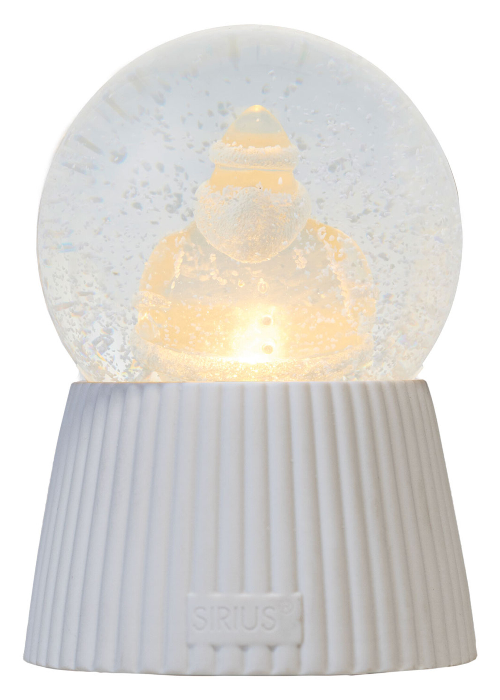 Sirius Santa Snowglobe - white ceramic