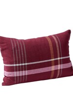 Hübsch Quadrum Geweven Kussen Bordeaux