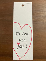 Kaartje ik hou van jou !
