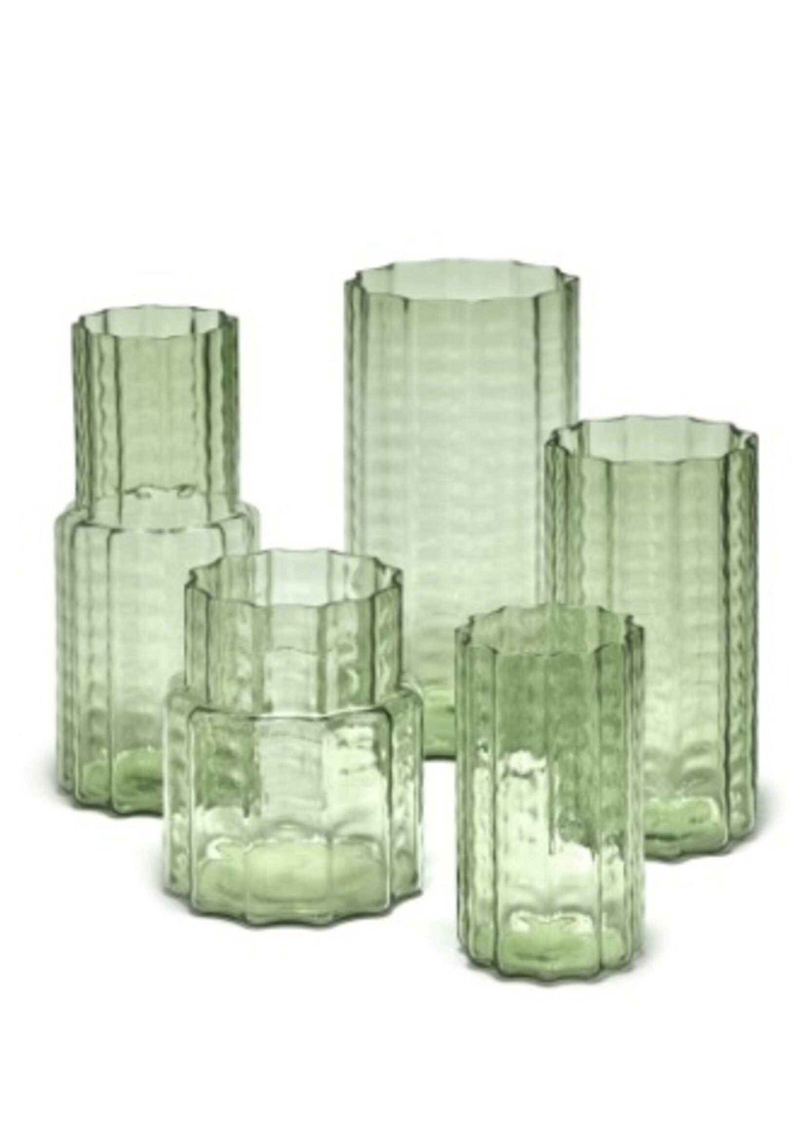 Serax Vaas N°1 groen transparente golven