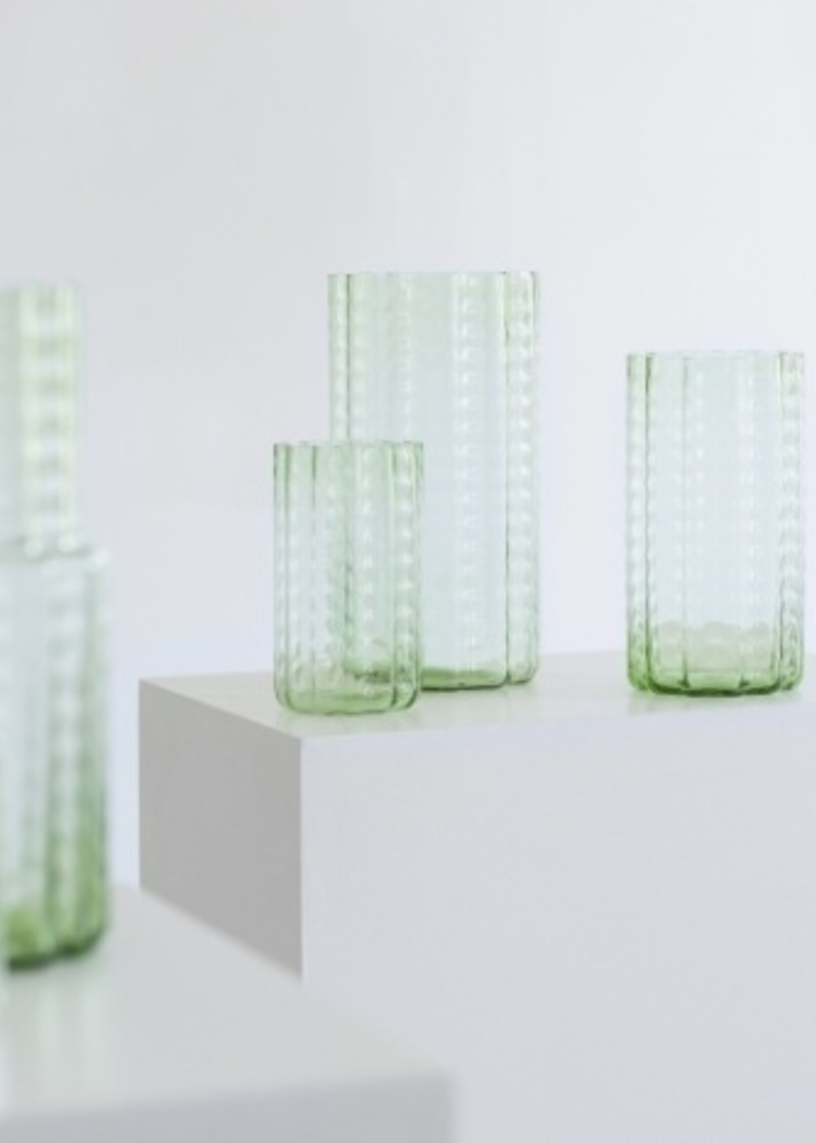 Serax Vaas N°1 groen transparente golven