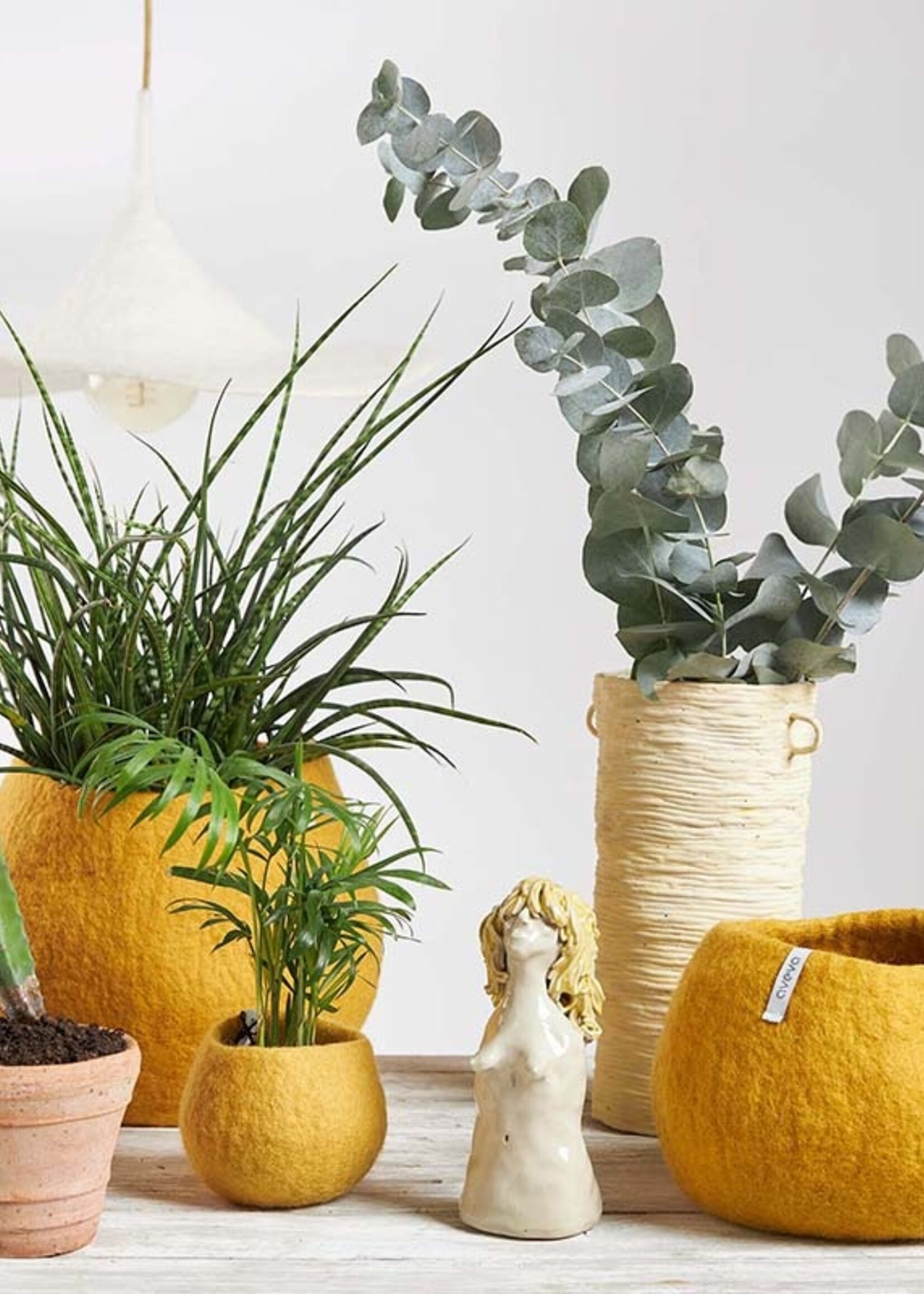 Aveva design Flower pot 16, L, Okergeel