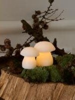 Sirius Elvina Mushroom 2 pcs. 7,8cm + 9,5cm, white