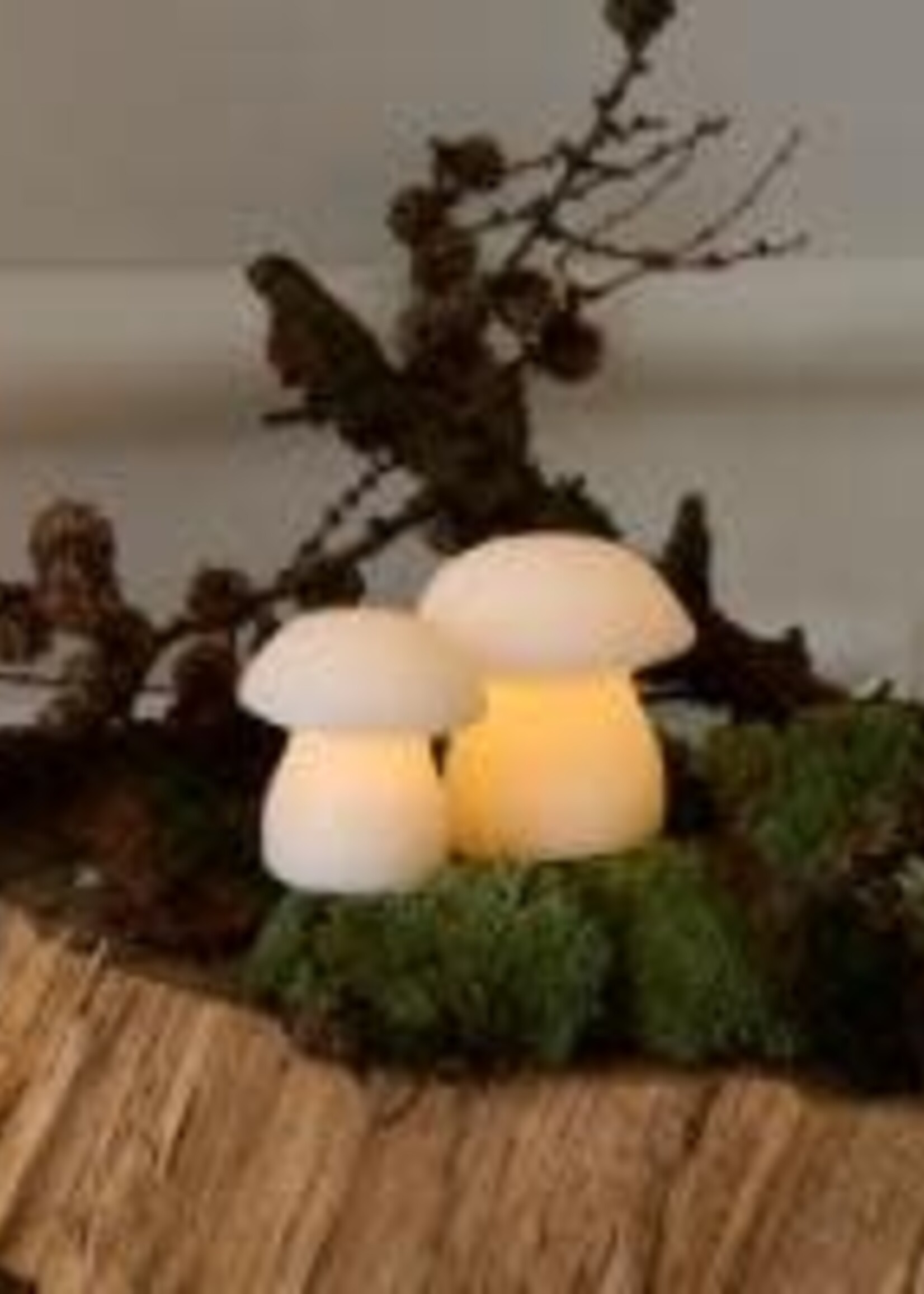 Sirius Elvina Mushroom 2 pcs. 7,8cm + 9,5cm, white
