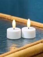 Sirius Sille Rechargeable Tealight 2 pcs set, Ø4xH2,2cm, White