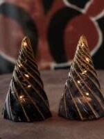 Sirius Vilma Tree 2 pc. set Black/Gold Ø6x11cm