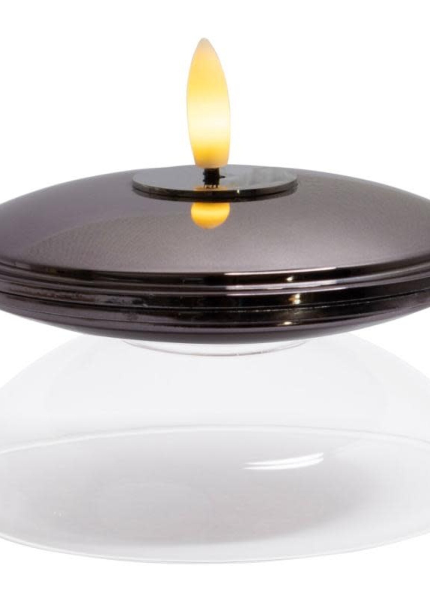 Sirius Lia Genopladelig Ø9,9cmxH5, Sort Nikkel