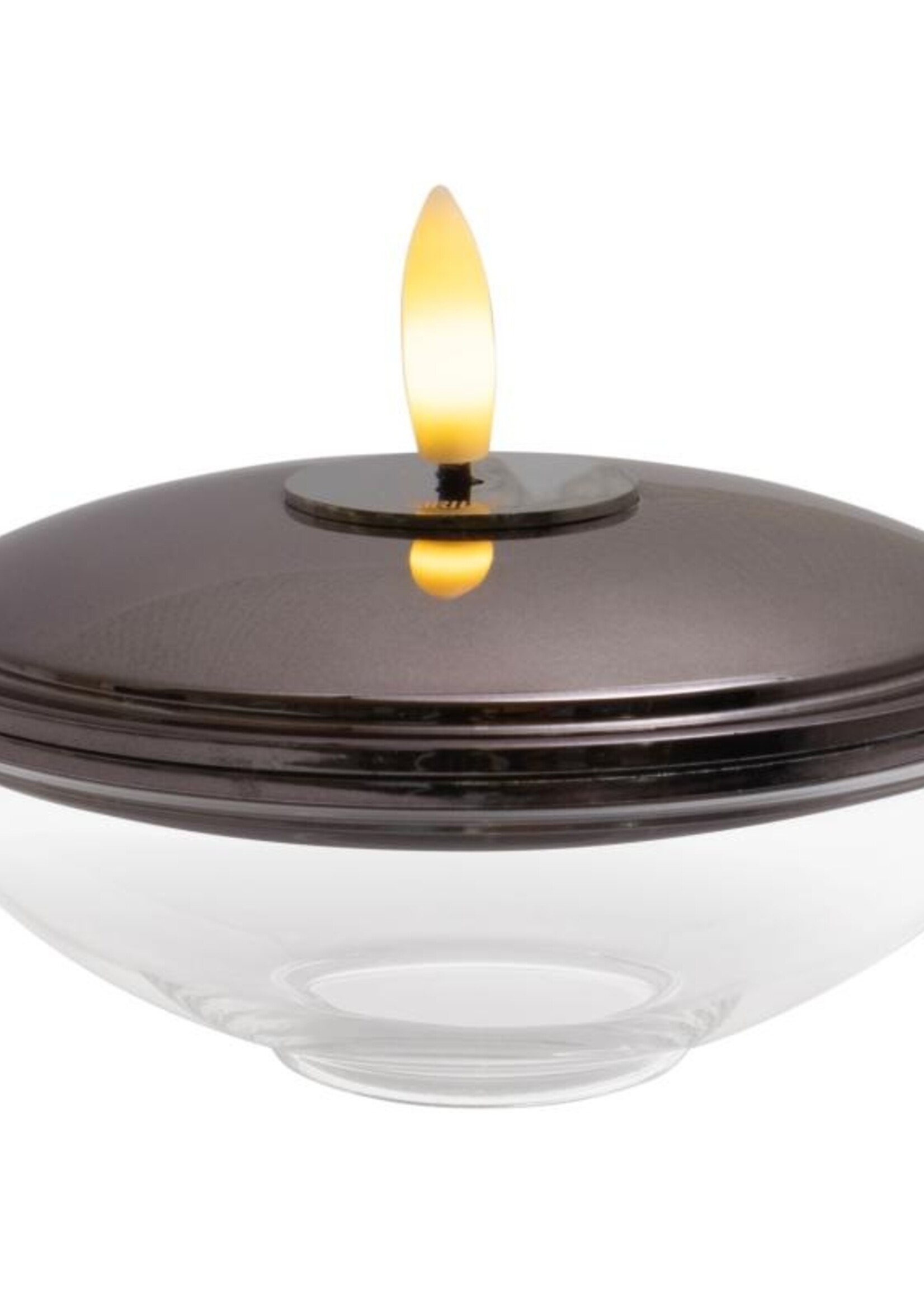 Sirius Lia Genopladelig Ø9,9cmxH5, Sort Nikkel