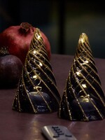Sirius Vilma Tree 2 pc. set Black/Gold Ø6x11cm