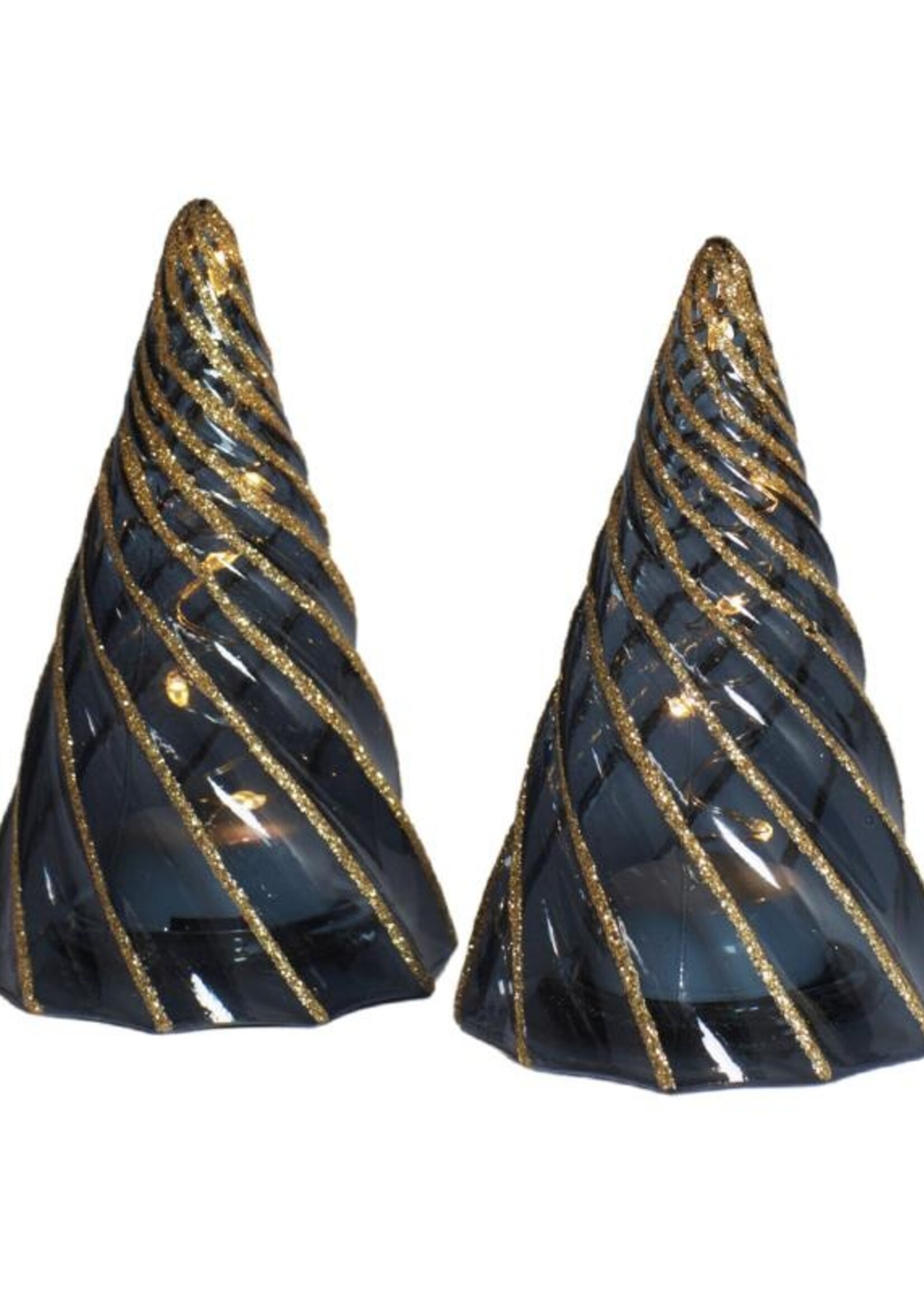 Sirius Vilma Tree 2 pc. set Black/Gold Ø6x11cm