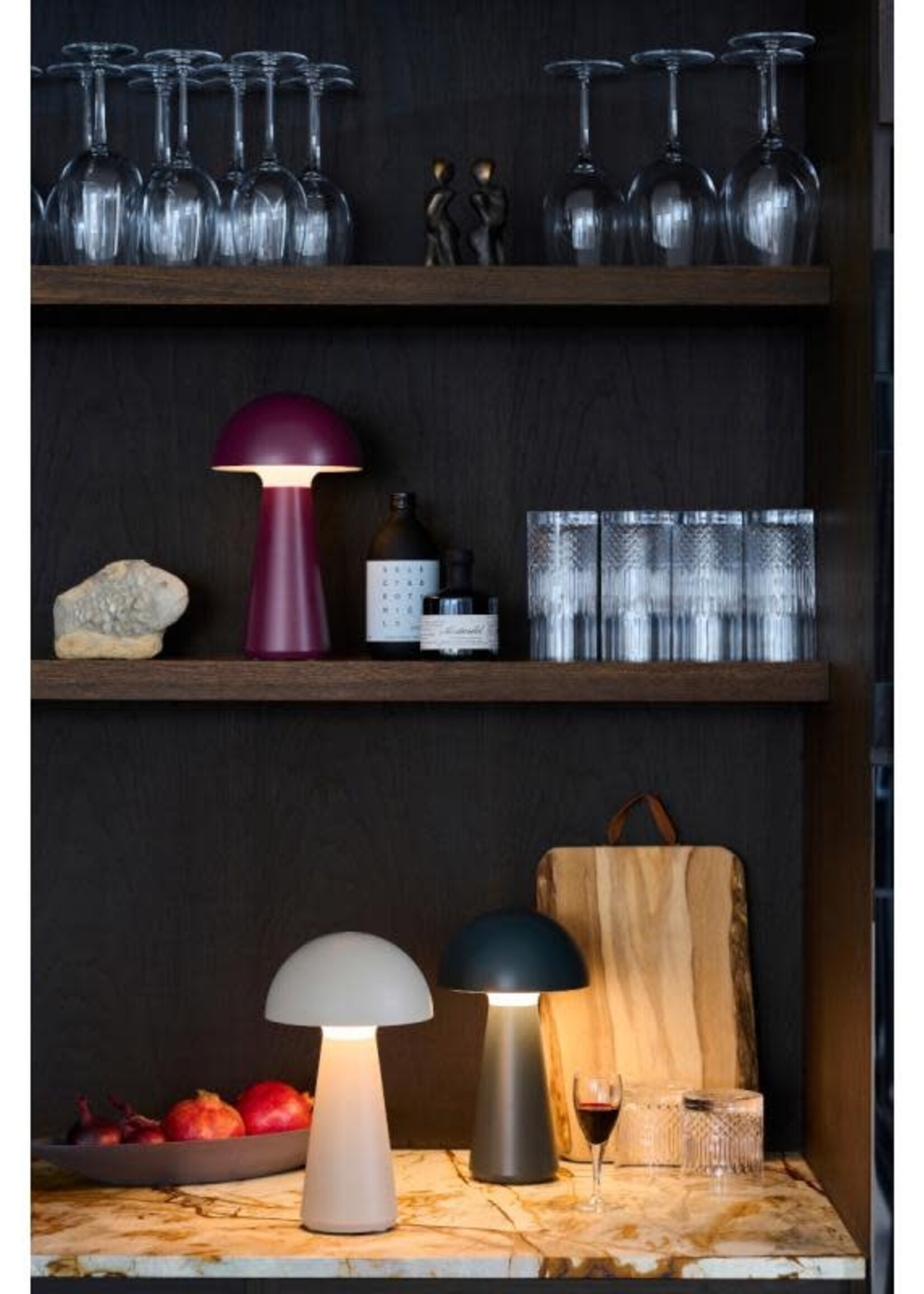 Sirius Sam Rechargeable H28 cm, Bordeaux, with dimmer function