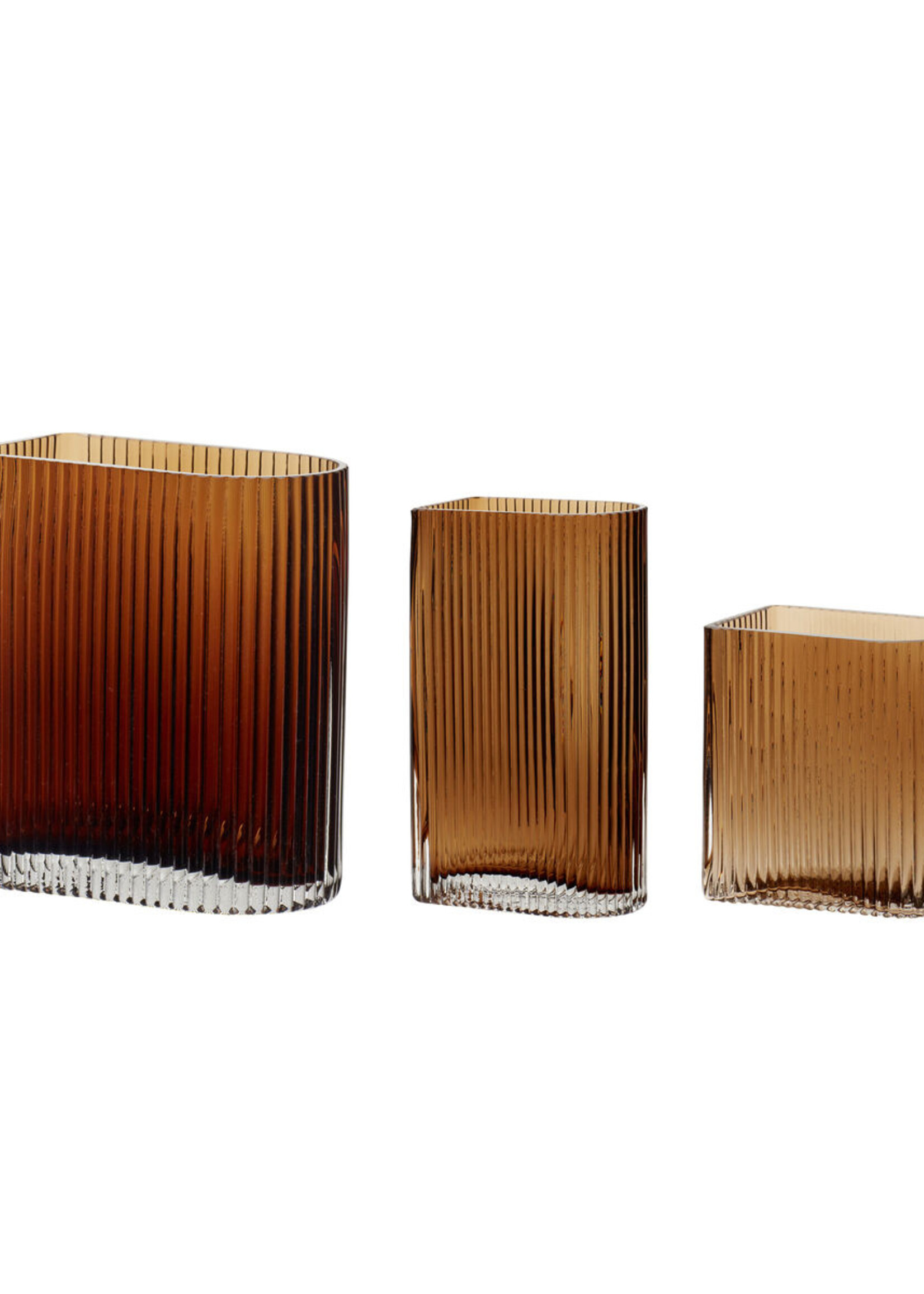 Hübsch Elements vases amber 12x7xh13