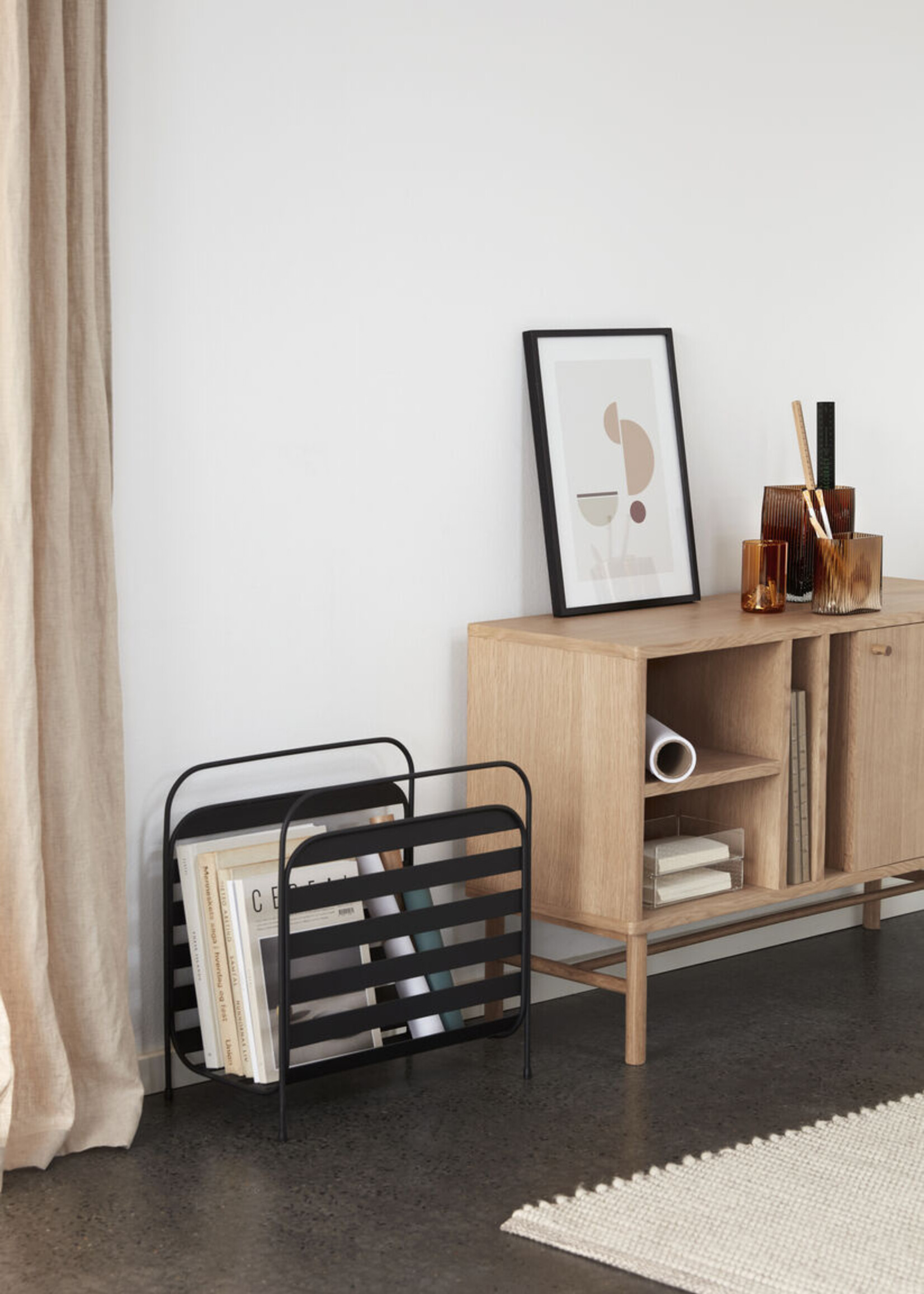 Hübsch Elements vases amber 16x9xh18