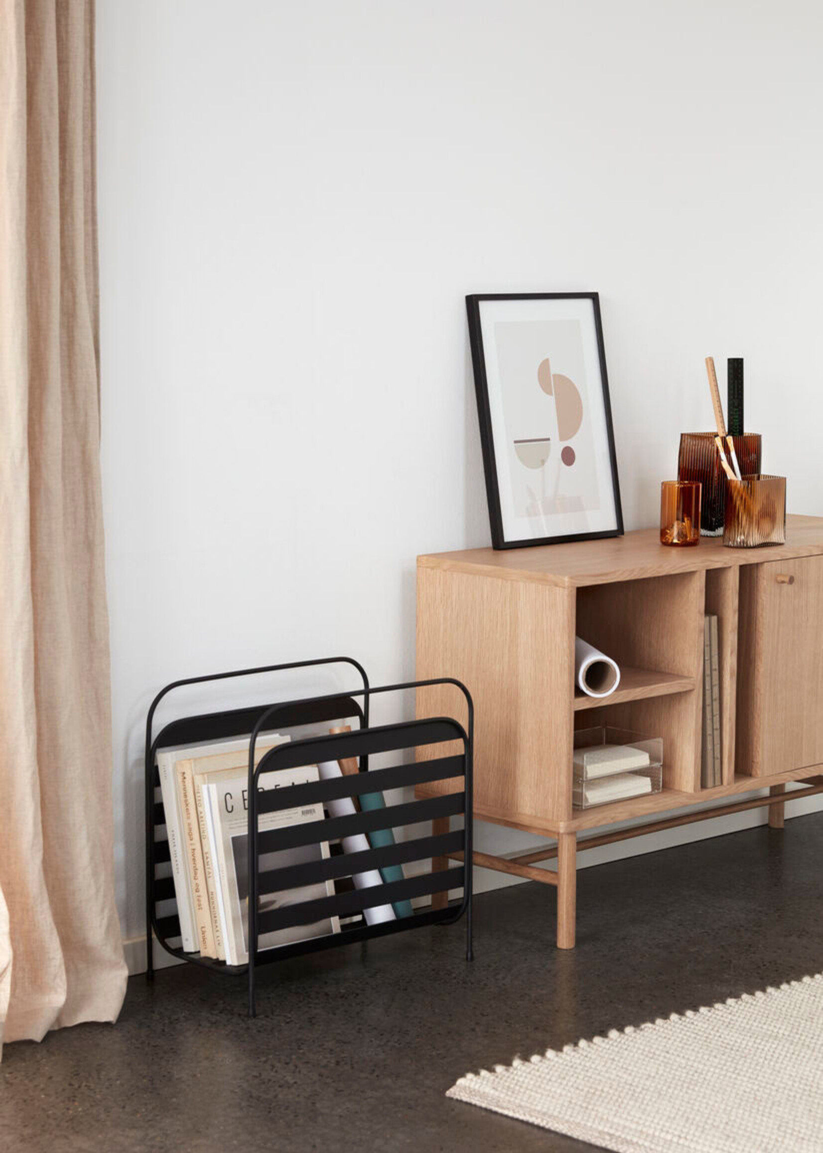 Hübsch Elements vases amber 12x7xh20 cm