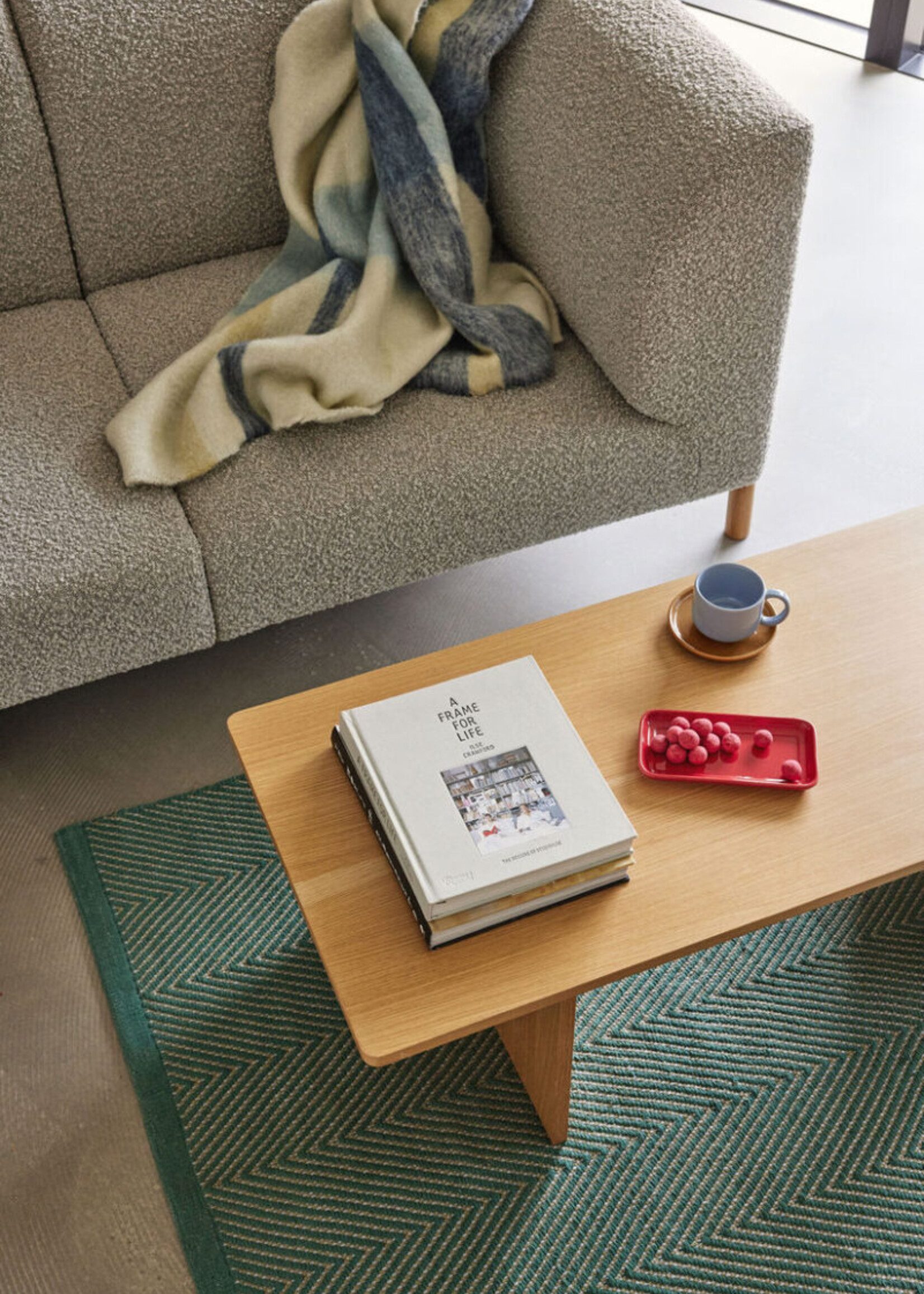 Hübsch Amare Cup/soucer light bleu/brown