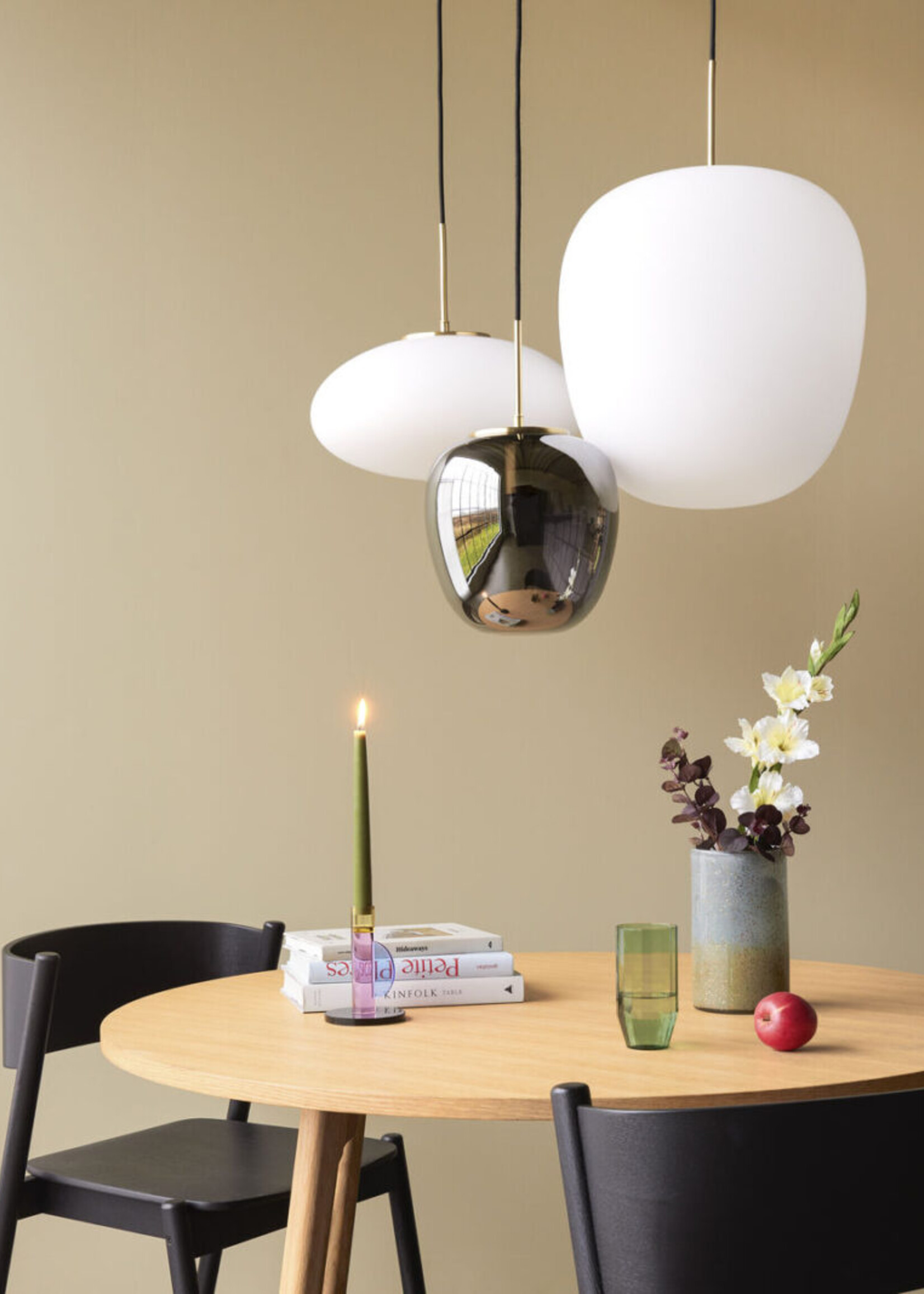 Hübsch Shimmer Vase Blue/Brown ø12xh20 cm