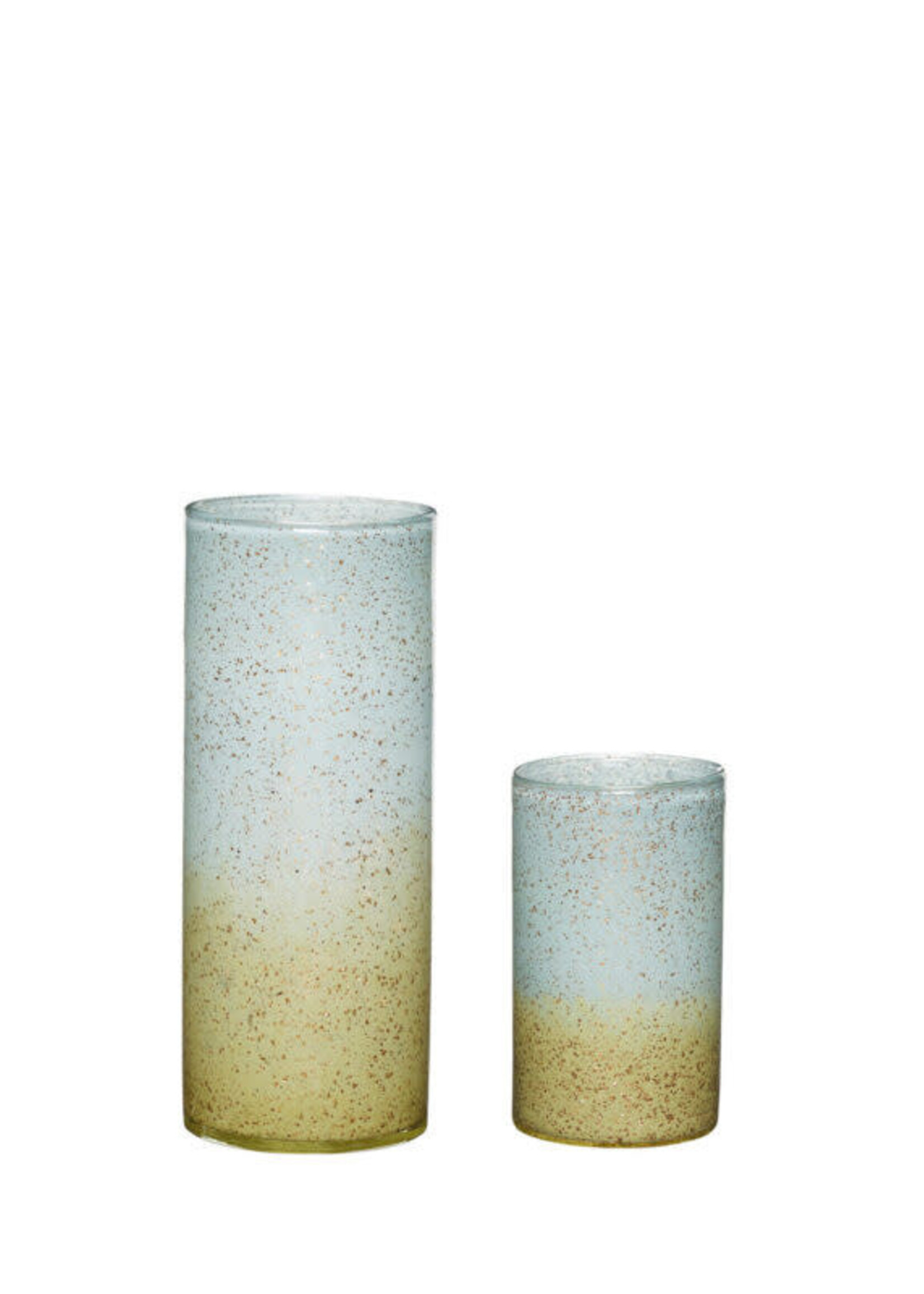 Hübsch Shimmer Vase Blue/Brown ø14xh35cm